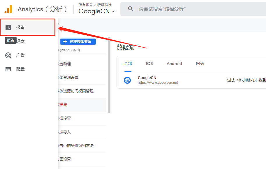 Google Analytics（分析）报告