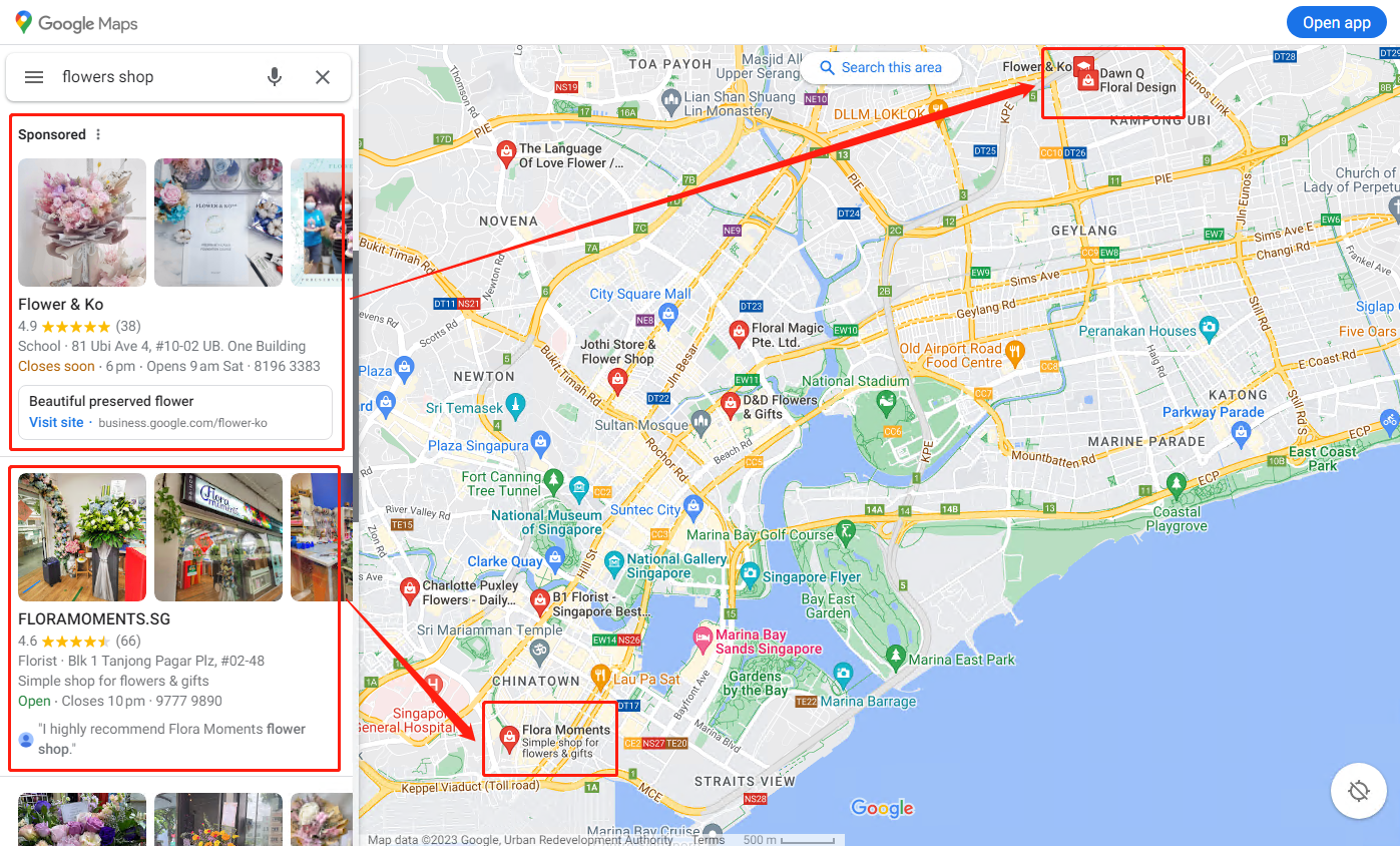 谷歌商家地图广告-促销图钉